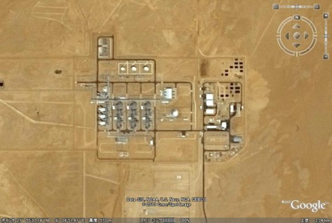 アルジェリア南東部イナメナスで起きた人質事件の場所、天然ガス・プラント施設の画像