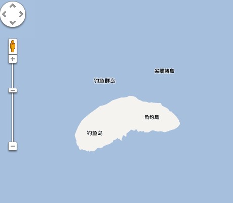 グーグルアースで見た「尖閣諸島」の緯度・経度